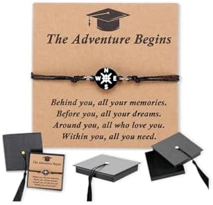 SAM & LORI Unique Grad Cap Box 2026 Graduation Gifts for Her/Him - Adjustable Unisex Bracelet for Primary/Middle School/High School/College Grads by SAMLORI