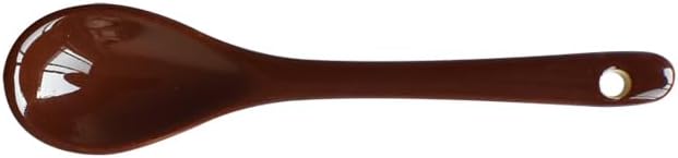 Brown 6 pcs Porcelain Egg Spoons Ceramic Spoons 4.7 inch Coffee Dessert Yogurt Tea Milky Tea