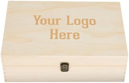 Custom Logo Wooden Keepsake Box, Engraved Memory Chest for Corporate Gifts by ENGRAVEMYMEMORIES