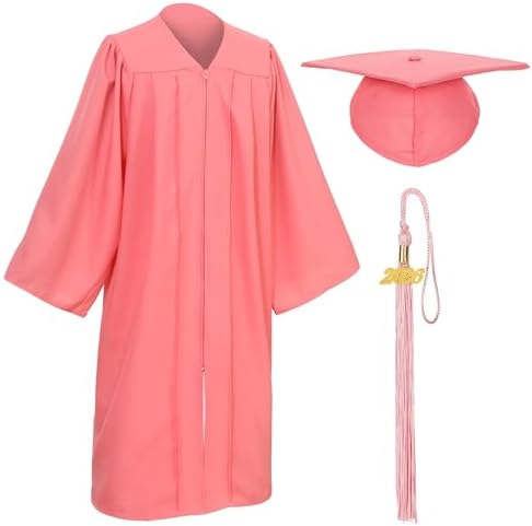 Unisex Matte Graduation Cap and Gown Tassel Package for High School and Bachelor by DDODOU