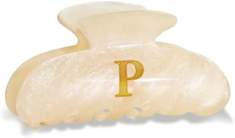 Acrylic Letter Hair Clips for Women - Monogram Hair Claw Alphabet Large Hair Clip, Fashion Glitter Claw Clips Elegant And Durable Hair Accessory, Letter P by Fohufo