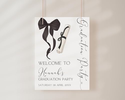 Personalized Graduation Party Welcome Sign with Photo, Minimal Grad Sign, Graduation Decorations Party, Class of 2026 Welcome Poster, Senior Party Sign, Graduation Celebration Sign#08 - Image 2