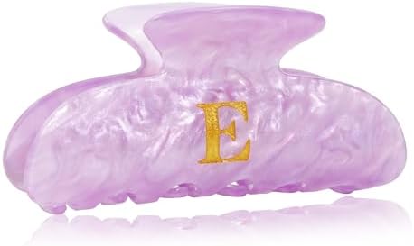 Initial Cute Hair Clips - Purple Letter Elegant Hair Claw Clips, Fashion Glitter Claw Clips Durable Hair Clips, Wedding Gift, Bridesmaid Gifts, Birthday Gifts, Christmas Gift, Letter E by Fohufo