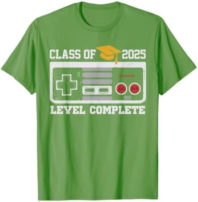 Class of 2025 Level Complete Video Gamer Senior Graduation T-Shirt by Unknown