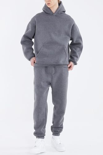 HHGKED Men's Sweatsuits 2 Piece Outfits Baggy Travel Vacation Fashion Clothes Casual Hoodie Jogging Track suits Sets - Image 4
