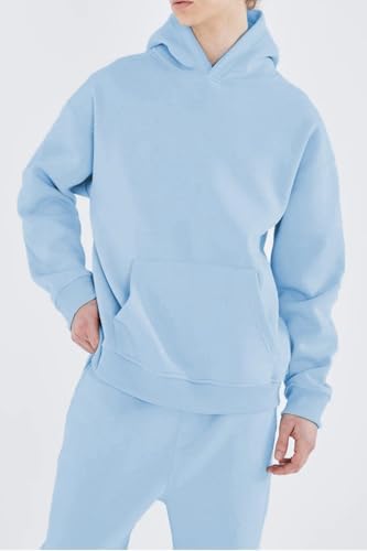 HHGKED Men's Sweatsuits 2 Piece Outfits Baggy Travel Vacation Fashion Clothes Casual Hoodie Jogging Track suits Sets - Image 5