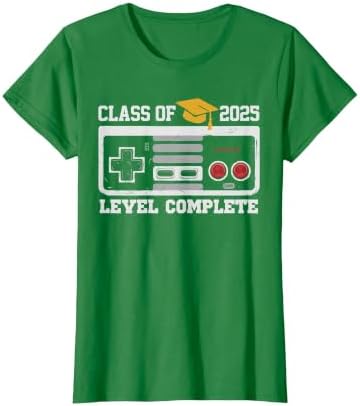 Class of 2025 Level Complete Video Gamer Senior Graduation T-Shirt by Unknown