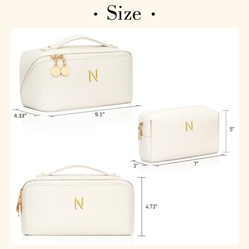 Initial Makeup Bag Personalized Gift for Women Teen Girls - Image 5