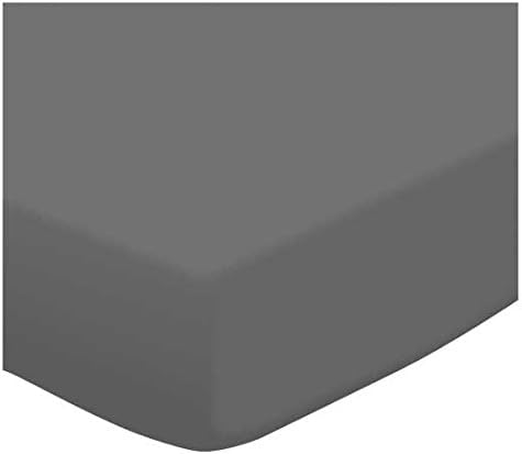 SheetWorld Fitted 100% Cotton Flannel Moses Basket Sheet 13 x 27, Flannel - Dark Grey, Made in USA - Image 2