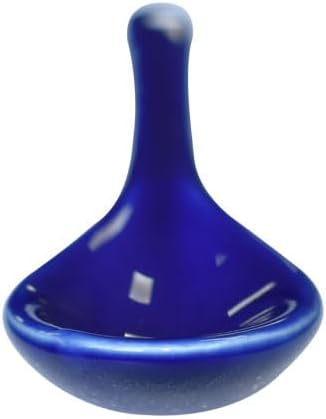 Dark Blue 6 pcs Porcelain Egg Spoons Ceramic Spoons 4.7 inch Coffee Dessert Yogurt Tea Milky Tea