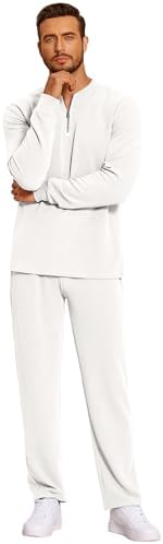 COOFANDY Men's 2 Piece Tracksuit Set Polo Athletic Sweatsuit Quarter Zip Jogging Long Sleeve Casual Sports Outfits - Image 6