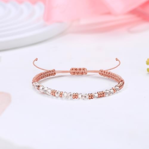 Morse Code Bracelets for Women Mothers Day Gifts 2026 Graduation Gifts Mom Birthday Gift Pink Braided Bracelets Teen Trendy Stuff Inspirational Best Friend Birthday Gifts for Daughter Girlfriend Christmas Stocking Stuffers Jewelry - Image 4
