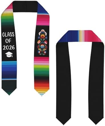 Class of 2026 Graduation Stole,Cute Elegant Honor Sash for Graduation 2026 Unisex Adult Graduates - Image 3