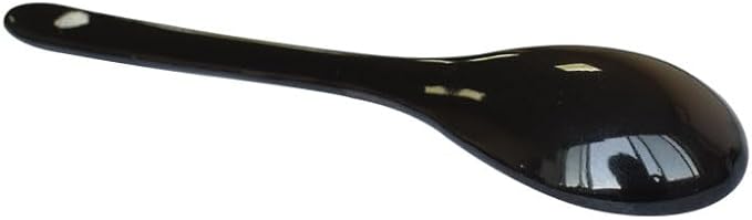 Black 6 pcs Porcelain Egg Spoons Ceramic Spoons 4.7 inch Coffee Dessert Yogurt Tea Milky Tea