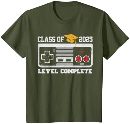 Class of 2025 Level Complete Video Gamer Senior Graduation T-Shirt by Unknown