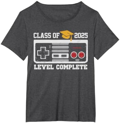 Class of 2025 Level Complete Video Gamer Senior Graduation T-Shirt by Unknown