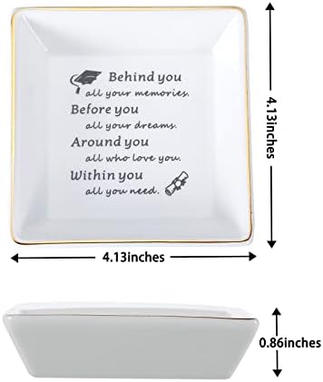 Perleddom Class of 2027 Graduation Gift Senior Night Gifts Graduation Decorations - Ceramic Ring Dish Senior Night Gifts for Women Girls College High School Nursing Graduation Gifts - Image 2
