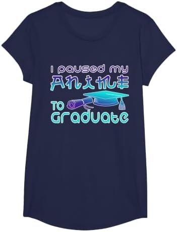 Anime Graduation Ideas I Paused My Anime to Graduate Funny T-Shirt by Unknown