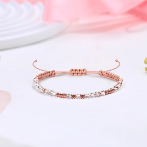 Morse Code Bracelets for Women Mothers Day Gifts 2026 Graduation Gifts Mom Birthday Gift Pink Braided Bracelets Teen Trendy Stuff Inspirational Best Friend Birthday Gifts for Daughter Girlfriend Christmas Stocking Stuffers Jewelry - Image 6
