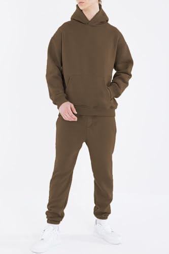 HHGKED Men's Sweatsuits 2 Piece Outfits Baggy Travel Vacation Fashion Clothes Casual Hoodie Jogging Track suits Sets - Image 4