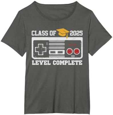 Class of 2025 Level Complete Video Gamer Senior Graduation T-Shirt by Unknown