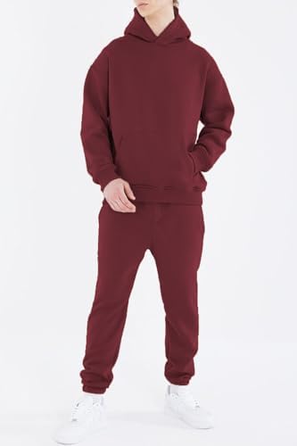 HHGKED Men's Sweatsuits 2 Piece Outfits Baggy Travel Vacation Fashion Clothes Casual Hoodie Jogging Track suits Sets - Image 4
