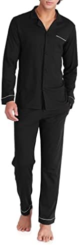 DAVID ARCHY Men's Pajama Set, Premium Combed Cotton Long Sleeve Sleepwear by DAVIDARCHY