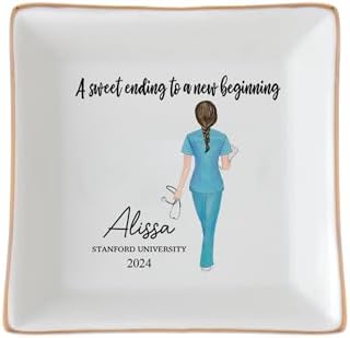 Sweetee Personalized Jewelry dish graduation gifts for her 2025, nurse graduation gifts for women,college graduation gifts for her 2 by Unknown
