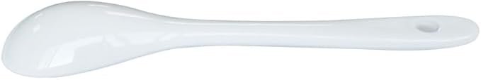 White 6 pcs Porcelain Egg Spoons Ceramic Spoons 4.7 inch Coffee Dessert Yogurt Tea Milky Tea