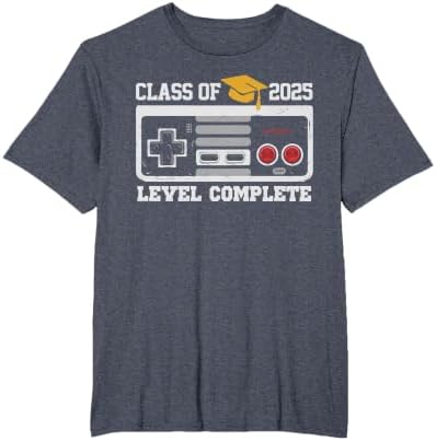 Class of 2025 Level Complete Video Gamer Senior Graduation T-Shirt by Unknown