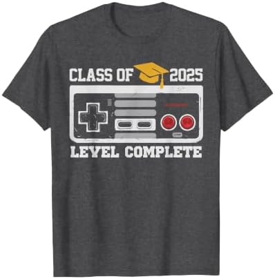 Class of 2025 Level Complete Video Gamer Senior Graduation T-Shirt by Unknown