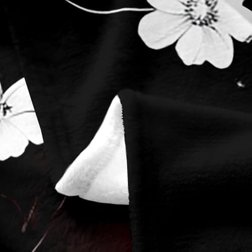 Erosebridal Ballet Flannel Blanket 40x50 Inch Butterfly Fleece Blanket Dancers Silhouette Flowers Fuzzy Plush Throw Red Black Girls Lace Living Room Decor - Image 3