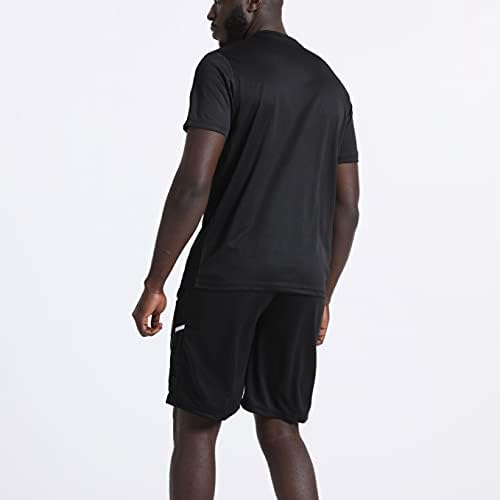 BUYJYA Men's Workout Clothes Athletic Shorts Shirt Set 3 Pack Basketball Football Training Running Gym Christmas gifts - Image 5