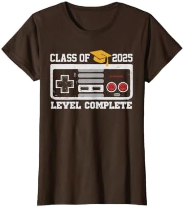 Class of 2025 Level Complete Video Gamer Senior Graduation T-Shirt by Unknown