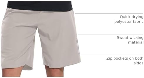 BUYJYA 5 Pack Men's Athletic Gym Shorts Set Workout Basketball Running Elastic Waist with Zipper Pocket Gift - Image 4