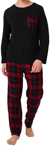 BAMBOO COOL Men's Pajama Set Long Sleeve PJs with Pants & Pockets by BAMBOOCOOL