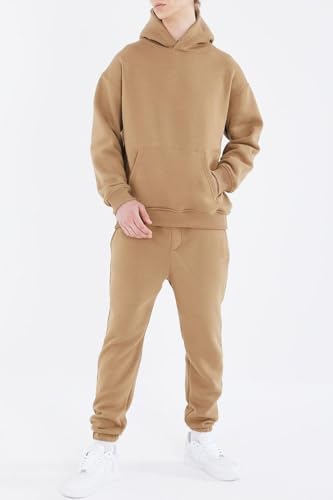 HHGKED Men's Sweatsuits 2 Piece Outfits Baggy Travel Vacation Fashion Clothes Casual Hoodie Jogging Track suits Sets - Image 4