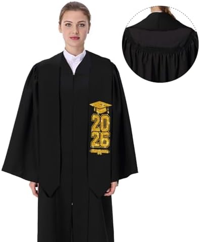 Class of 2026 Graduation Stole,Cute Elegant Honor Sash for Graduation 2026 Unisex Adult Graduates - Image 2