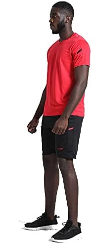 BUYJYA Men's Workout Clothes Athletic Shorts Shirt Set 3 Pack Basketball Football Training Running Gym Christmas gifts - Image 4