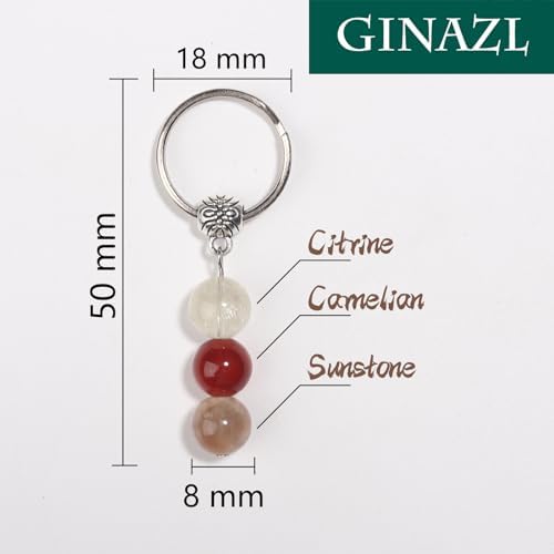 GINAZL Natural Crystals Keychain Gift for New Beginnings, New Beginnings Gifts for Coworker Anxiety Relief Keychain for Women - Image 2