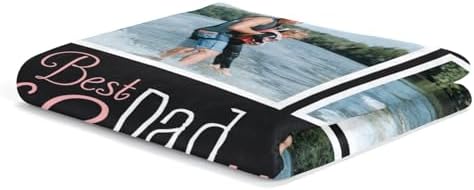 inkArts Gifts for Dad Custom Blankets with Photos Personalized Photo Blankets with Picture for Dad, Customized Throws Blanket for Fathers Day Plush Best Daddy Ever Family Husband Men Birthday - Image 6