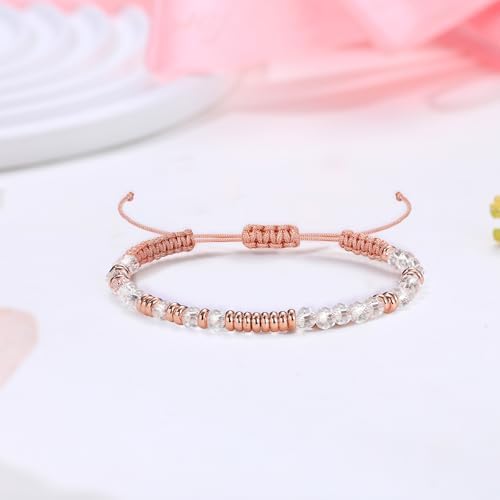Morse Code Bracelets for Women Mothers Day Gifts 2026 Graduation Gifts Mom Birthday Gift Pink Braided Bracelets Teen Trendy Stuff Inspirational Best Friend Birthday Gifts for Daughter Girlfriend Christmas Stocking Stuffers Jewelry - Image 4