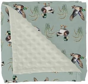 Green Mallard Ducks Baby Blankets for Girl Boy Duck Hunting Season Soft Mink Dotted Backing Double Layer Swaddle Receiving Blanket for Toddler Nursery Lake Wild Ducks Hunter Nursery Bed Blanket 30x40 by GrowhappyGrowhealthy