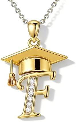 Graduation Gifts for Women, 18K Gold Graduation Initial Necklace A-Z, Inspiring Grad Pendant Necklace Present, College Seniors High School Graduations Jewelry Gifts by VyrnissJewelry