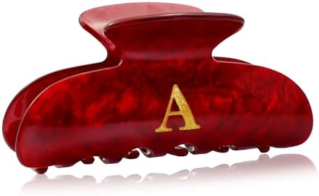 Fohuo Christmas Stocking Stuffers for Women - Red Cute Hair Claw Clips for Teenage Girls Gifts, Stocking Stuffers for Women Teens Daughter Sister Granddaughter, Christmas Birthday Gifts - Letter A by Fohufo
