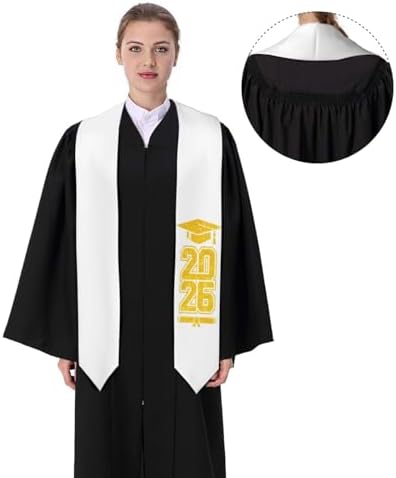Class of 2026 Graduation Stole,Cute Elegant Honor Sash for Graduation 2026 Unisex Adult Graduates - Image 2