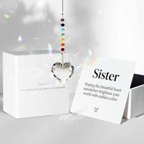 Hegelda Sister Birthday Gifts Crystal Suncatcher Christmas Ornaments by HEGELDA