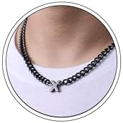 DuoDiner 18+2" Initial Necklace for Men Boys Gifts A-Z Cuban Link Chain by Duodiner