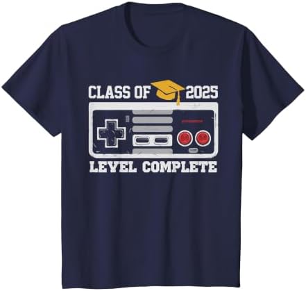 Class of 2025 Level Complete Video Gamer Senior Graduation T-Shirt by Unknown