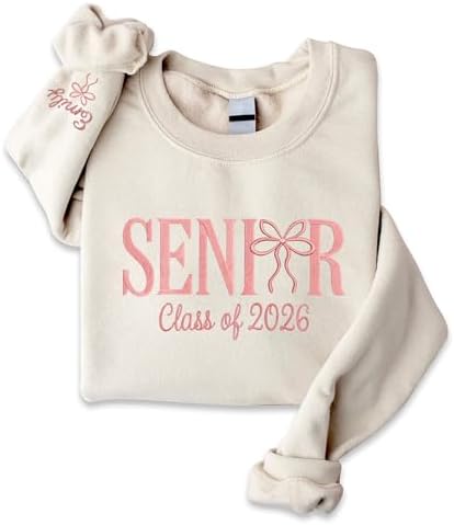 Chillever - Custom Embroidered Senior Sweatshirt, Custom Class of 2026 Graduation Shirt, Grad to be, Graduation Gifts by Unknown